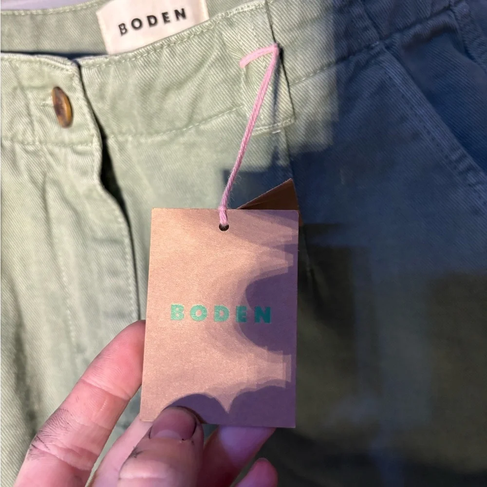 Boden Green Wide Leg Relaxed Pants Women’s Size 6L